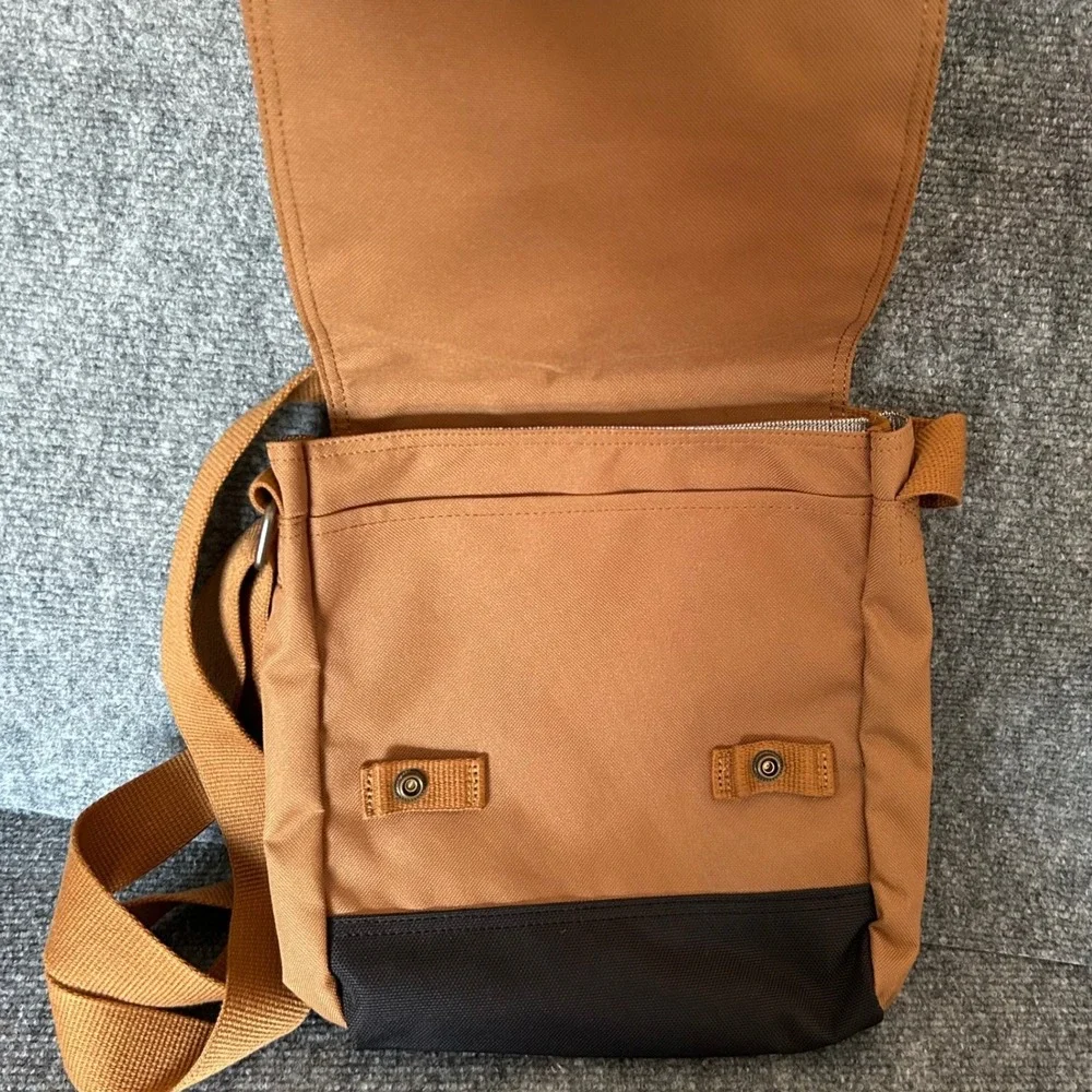 Carhartt Crossbody Snap Bag Brown Canvas Messenger Shoulder Bag B000037720199
